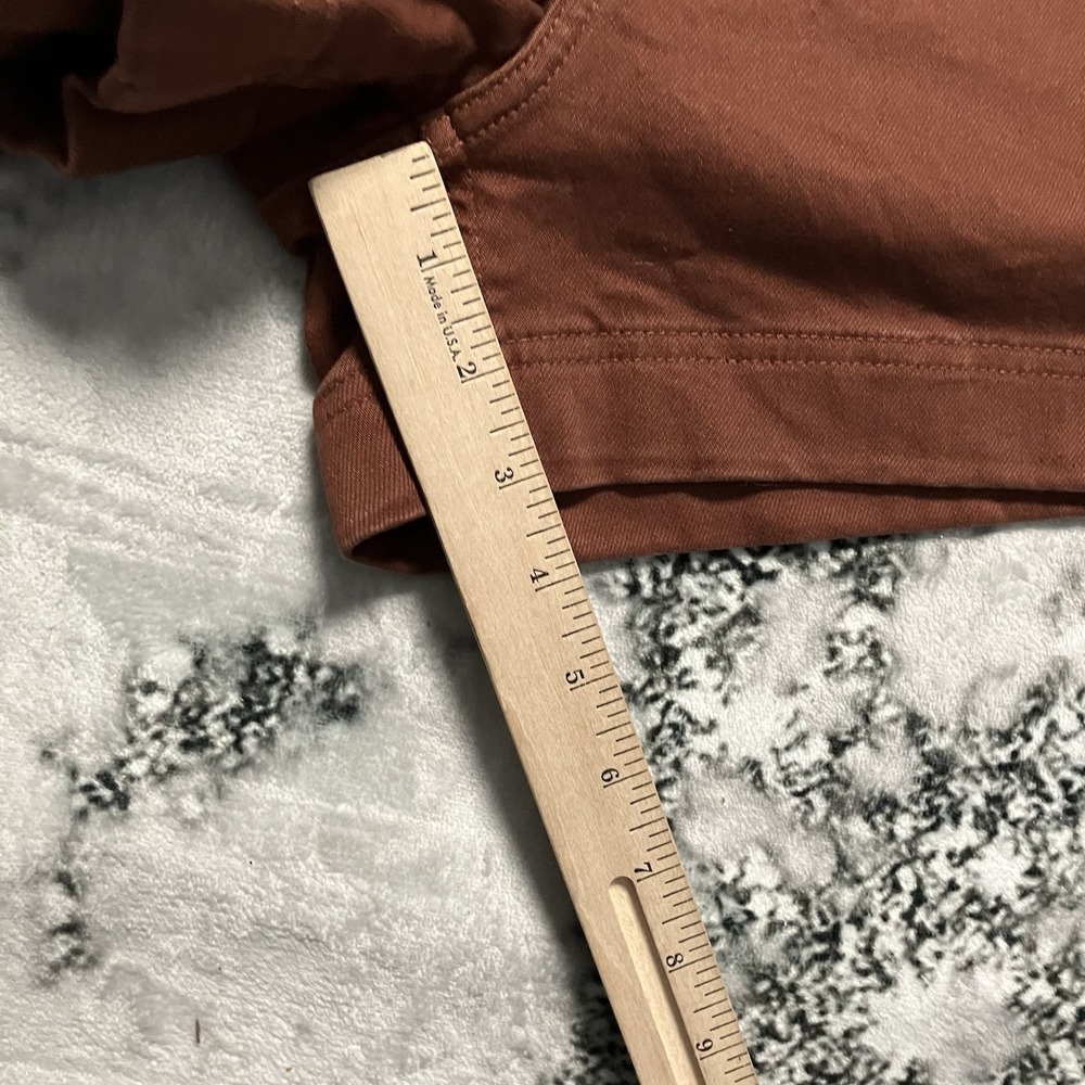 Everlane Shorts Womens Sz 0 Rust or Orange-brown high-waisted cotton twill - Picture 5 of 11